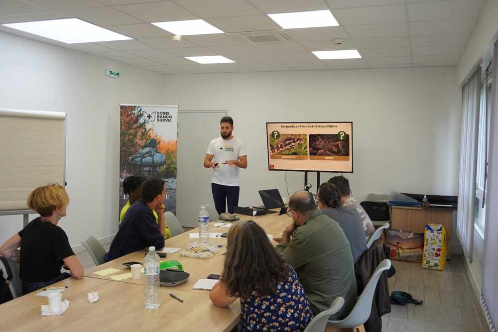 Pratique de suture sur peau synthétique